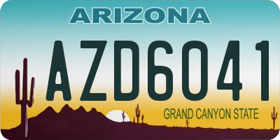 AZ license plate AZD6041