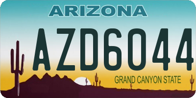 AZ license plate AZD6044