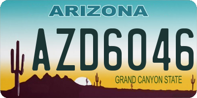 AZ license plate AZD6046