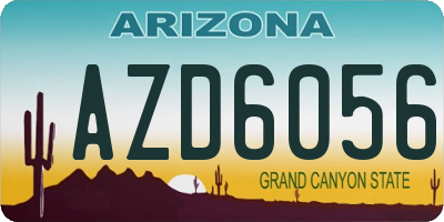 AZ license plate AZD6056