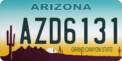 AZ license plate AZD6131