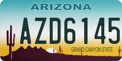 AZ license plate AZD6145