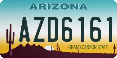 AZ license plate AZD6161