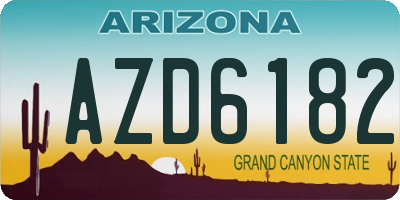AZ license plate AZD6182