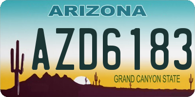 AZ license plate AZD6183