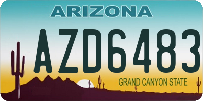 AZ license plate AZD6483