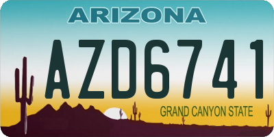 AZ license plate AZD6741