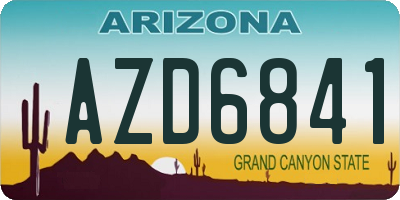 AZ license plate AZD6841