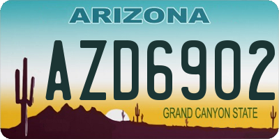 AZ license plate AZD6902