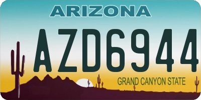 AZ license plate AZD6944