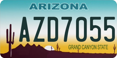AZ license plate AZD7055