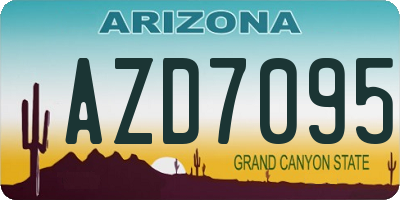 AZ license plate AZD7095