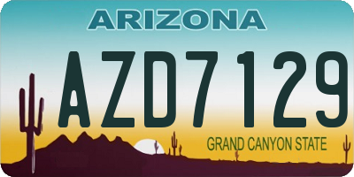 AZ license plate AZD7129