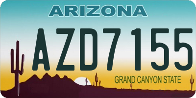 AZ license plate AZD7155
