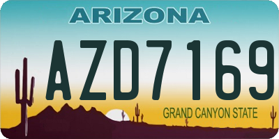 AZ license plate AZD7169