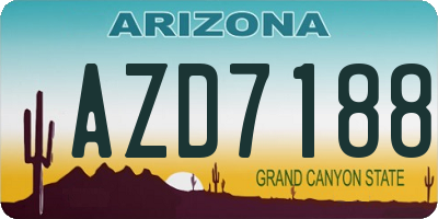 AZ license plate AZD7188