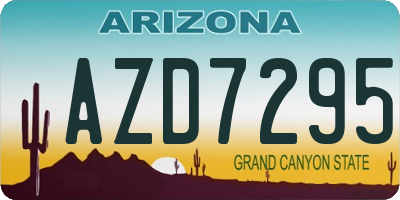 AZ license plate AZD7295