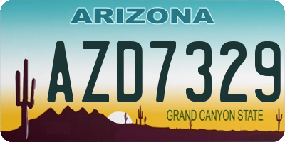 AZ license plate AZD7329