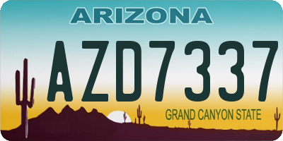 AZ license plate AZD7337