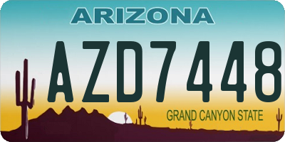 AZ license plate AZD7448