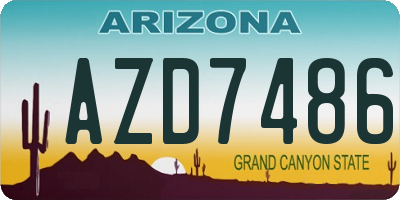 AZ license plate AZD7486