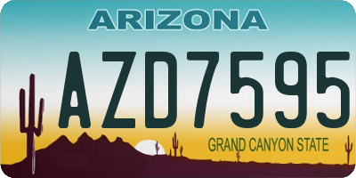 AZ license plate AZD7595