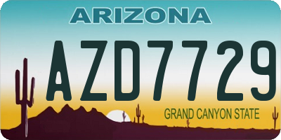 AZ license plate AZD7729