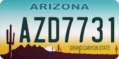 AZ license plate AZD7731