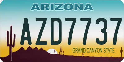 AZ license plate AZD7737