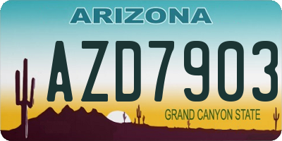 AZ license plate AZD7903