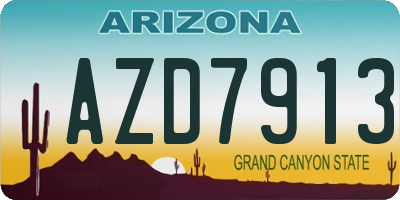 AZ license plate AZD7913