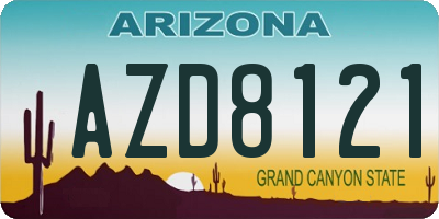 AZ license plate AZD8121