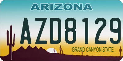 AZ license plate AZD8129