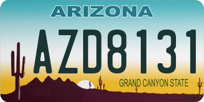 AZ license plate AZD8131