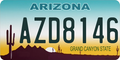 AZ license plate AZD8146