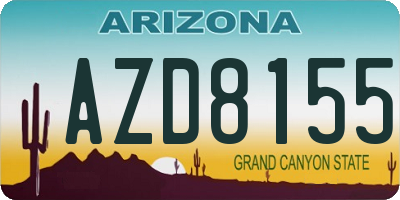 AZ license plate AZD8155