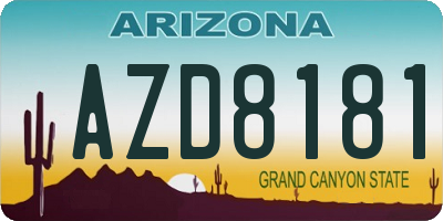 AZ license plate AZD8181