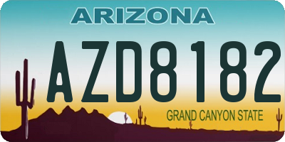 AZ license plate AZD8182