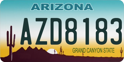AZ license plate AZD8183