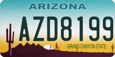 AZ license plate AZD8199