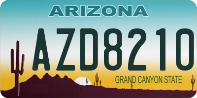 AZ license plate AZD8210
