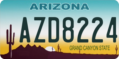 AZ license plate AZD8224