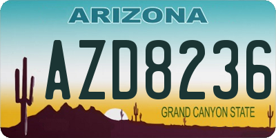 AZ license plate AZD8236