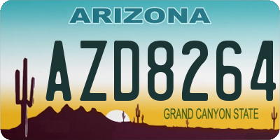 AZ license plate AZD8264