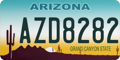 AZ license plate AZD8282