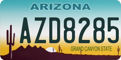 AZ license plate AZD8285
