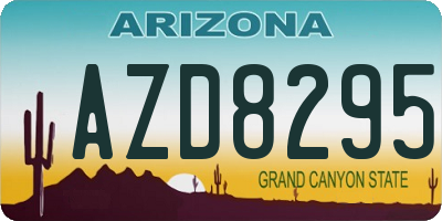 AZ license plate AZD8295