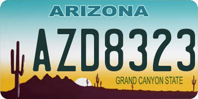 AZ license plate AZD8323