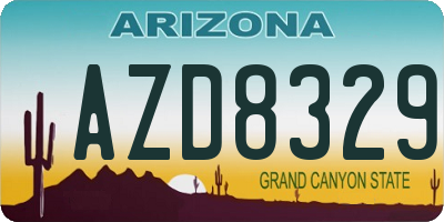 AZ license plate AZD8329