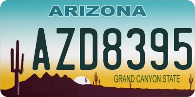AZ license plate AZD8395